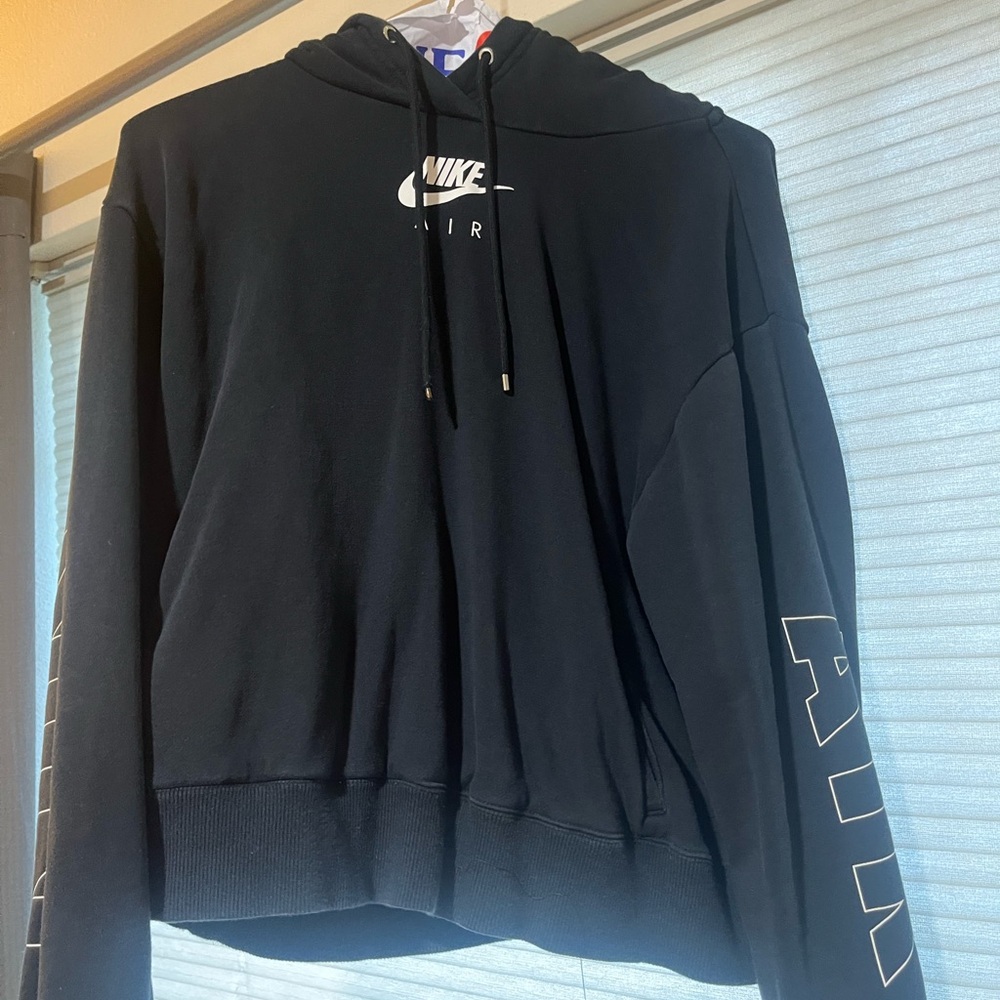 Nike Black Hoodie with White Logo